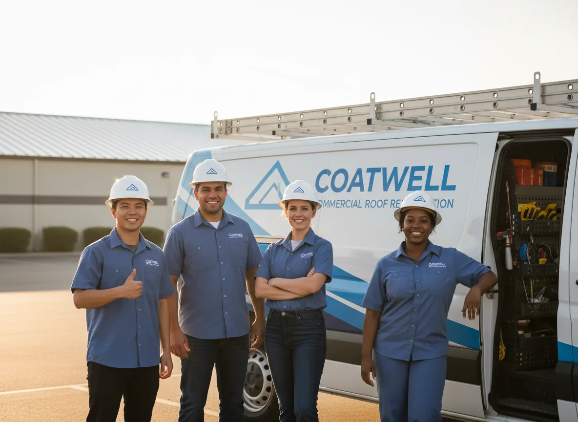 Commercial roof coating company in Sublime, TX