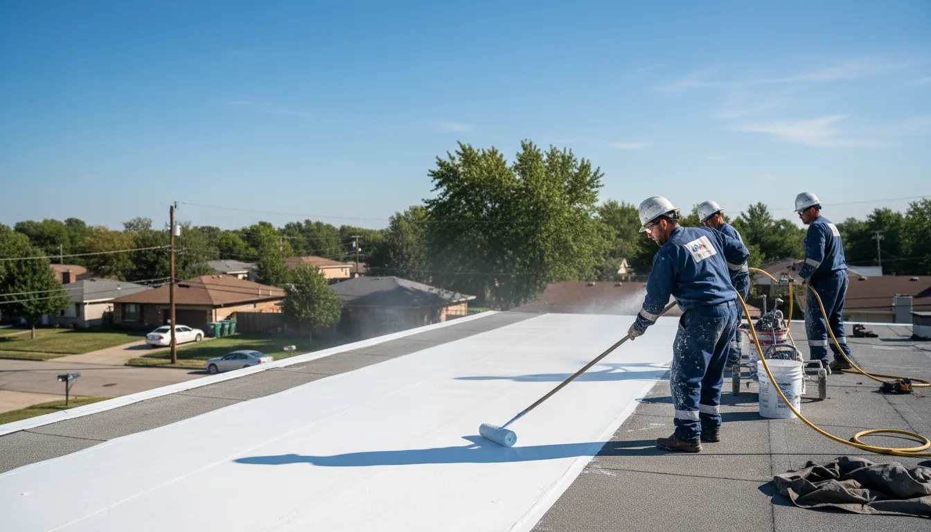 Commercial roof coating in Sublime, TX near me